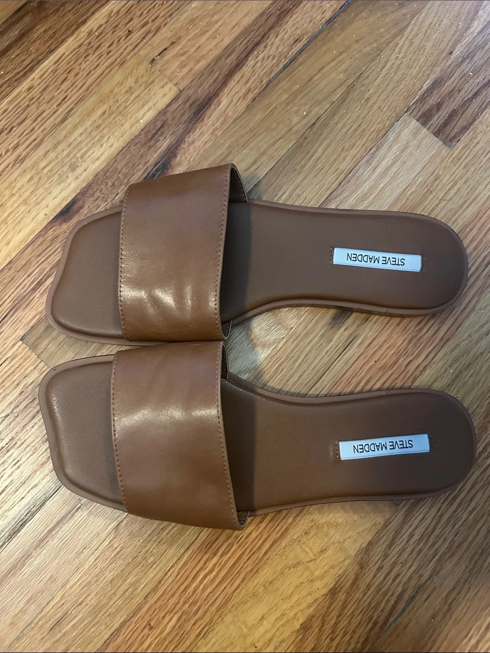Steve Madden Tan Avra Slide Sandals